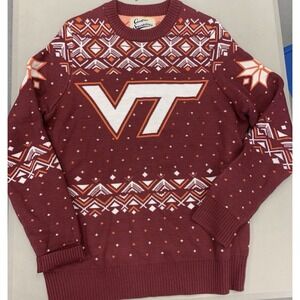 Virginia Tech Hokies Unisex Knit Sweater Size XL Snow Flake